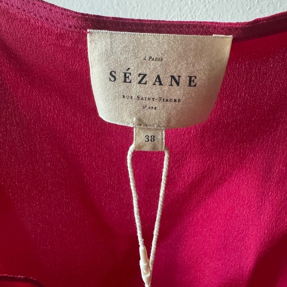 Sezane Athena top in Fuchsia size 38 NWT - Picture 8 of 9